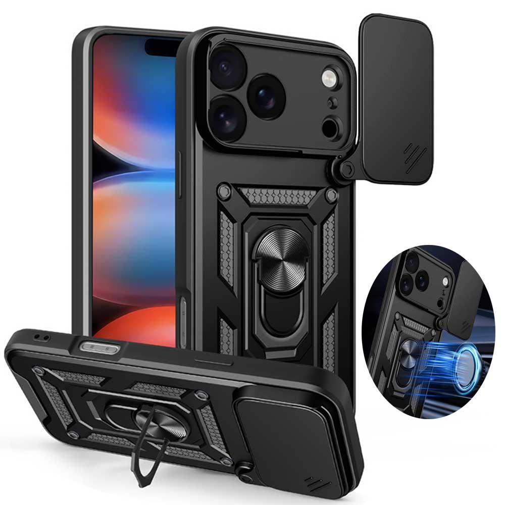 Phone Accessories Website - 耐衝撃アーマーケース iPhone 17 Pro Max 車載ホルダー付きスマホケース