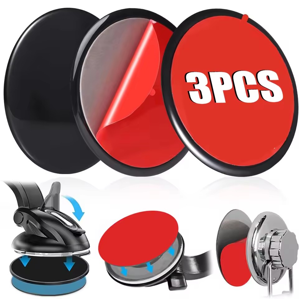 Phone Accessories Website - ユニバーサルダッシュボード粘着パッドセット、吸盤グリップカーマウント交換用、ダッシュカメラ、フロントガラス、携帯電話ホルダー用