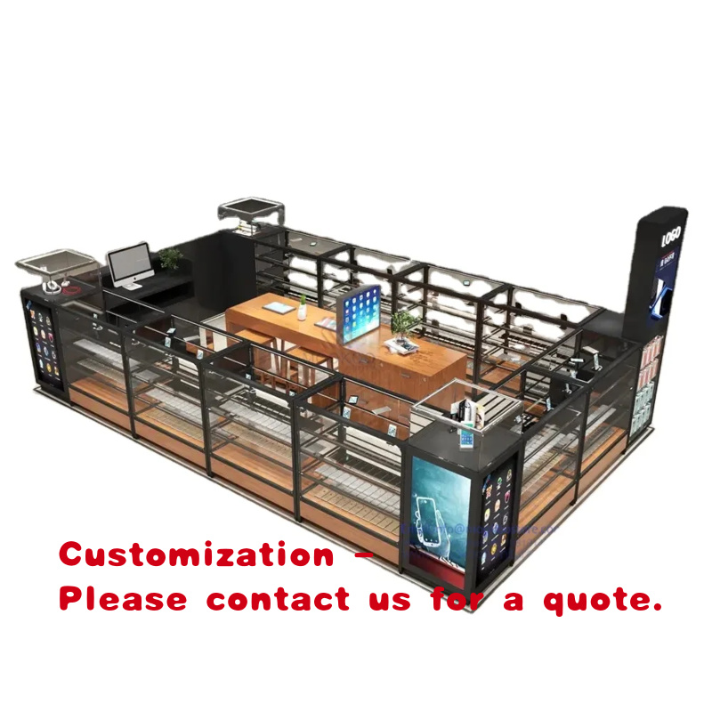 Phone Accessories Design Shop - カスタム格安ガラス金属製携帯電話アクセサリーショーケースモールキオスク陳列棚携帯電話ショップデザイン
