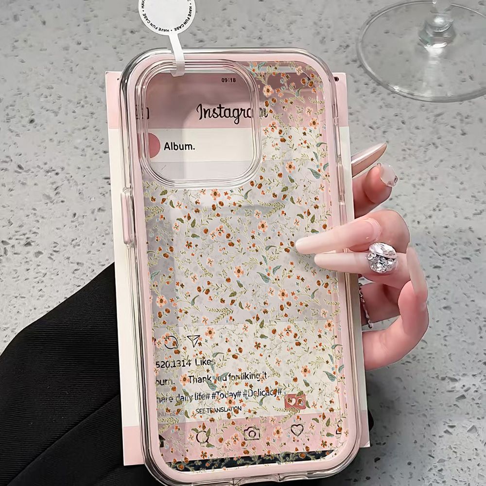 Phone Case Clear - 野生の花柄クリアスマホケース iPhone 17 13 16 15