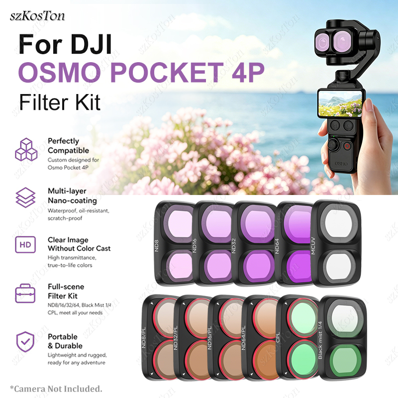 DJI Osmo Pocket 4P カメラ用レンズフィルタ - Lens Camera Clip のレビューと価格
