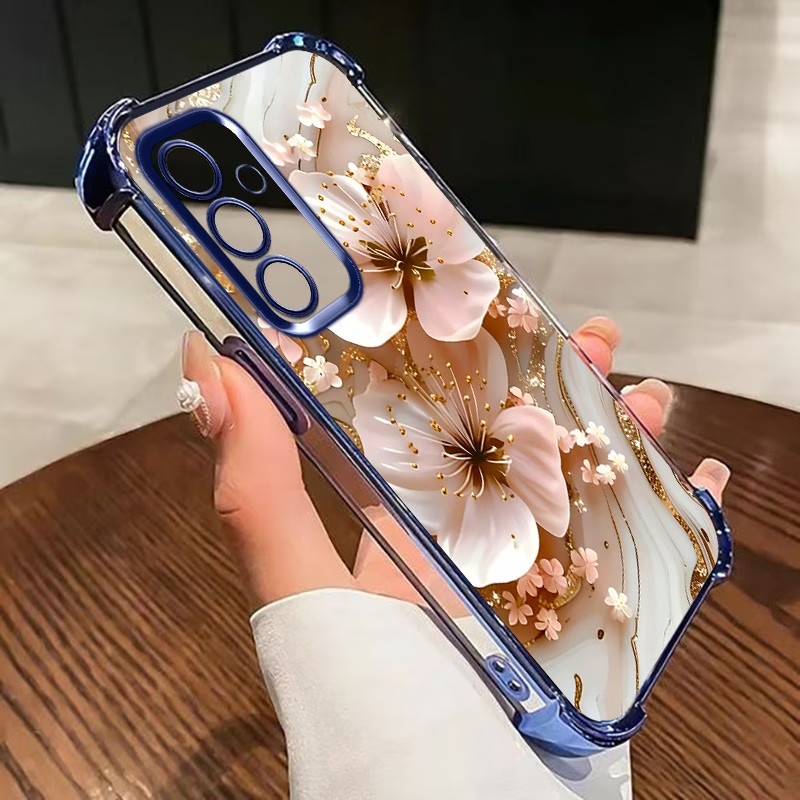 電気メッキフラワークリアスマホケース Samsung Gal - Phone Case Clear のレビューと価格