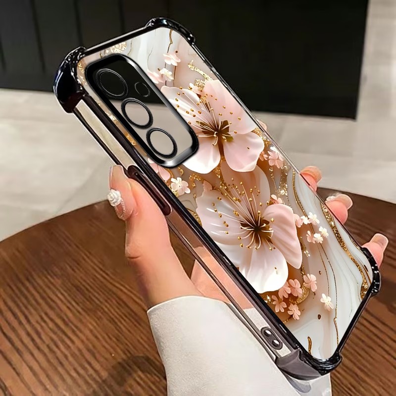 電気メッキフラワークリアスマホケース Samsung Gal - Phone Case Clear のレビューと価格