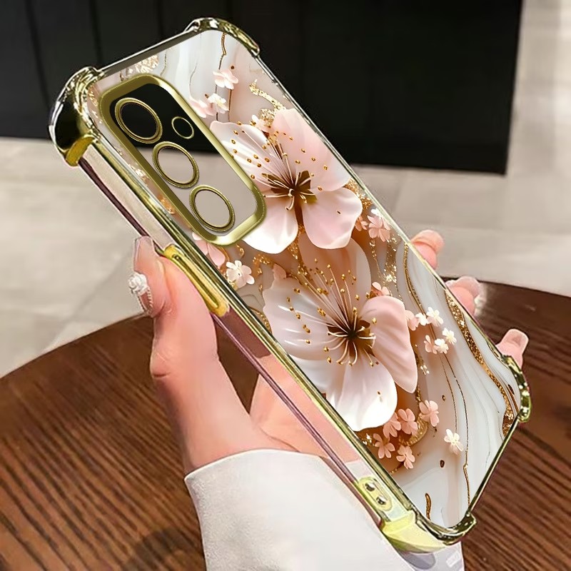 電気メッキフラワークリアスマホケース Samsung Gal - Phone Case Clear のレビューと価格
