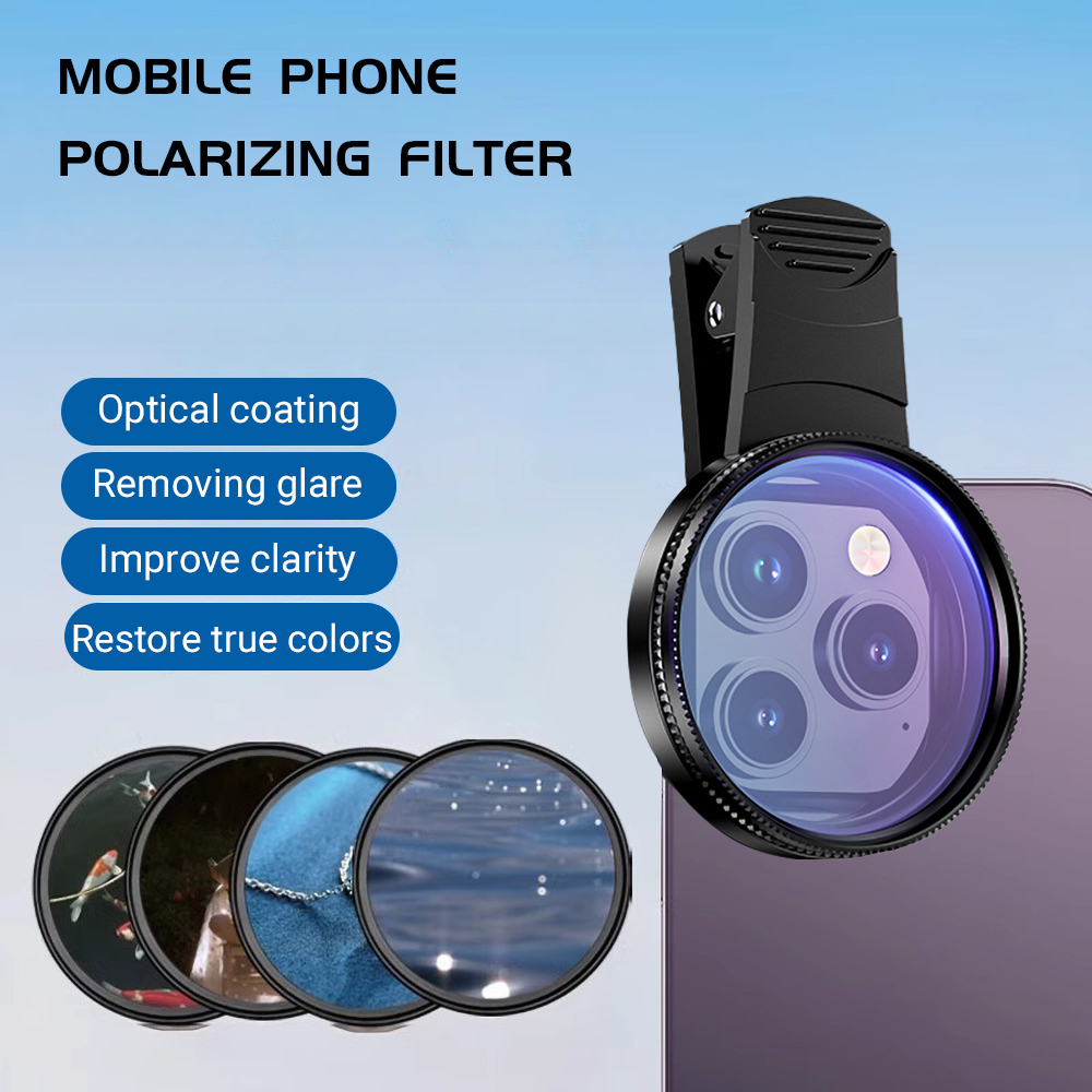 52 ミリメートル携帯電話レンズユニバーサル偏光カメラクリッ - Lens Camera Clip のレビューと価格