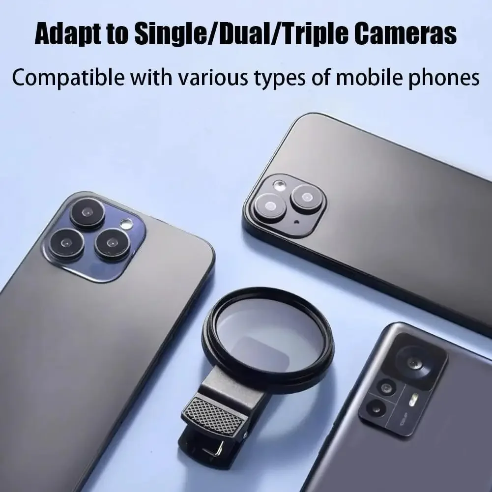 MINI 52mmクリップ式スマホフィルターホルダーマウント - Lens Camera Clip のレビューと価格