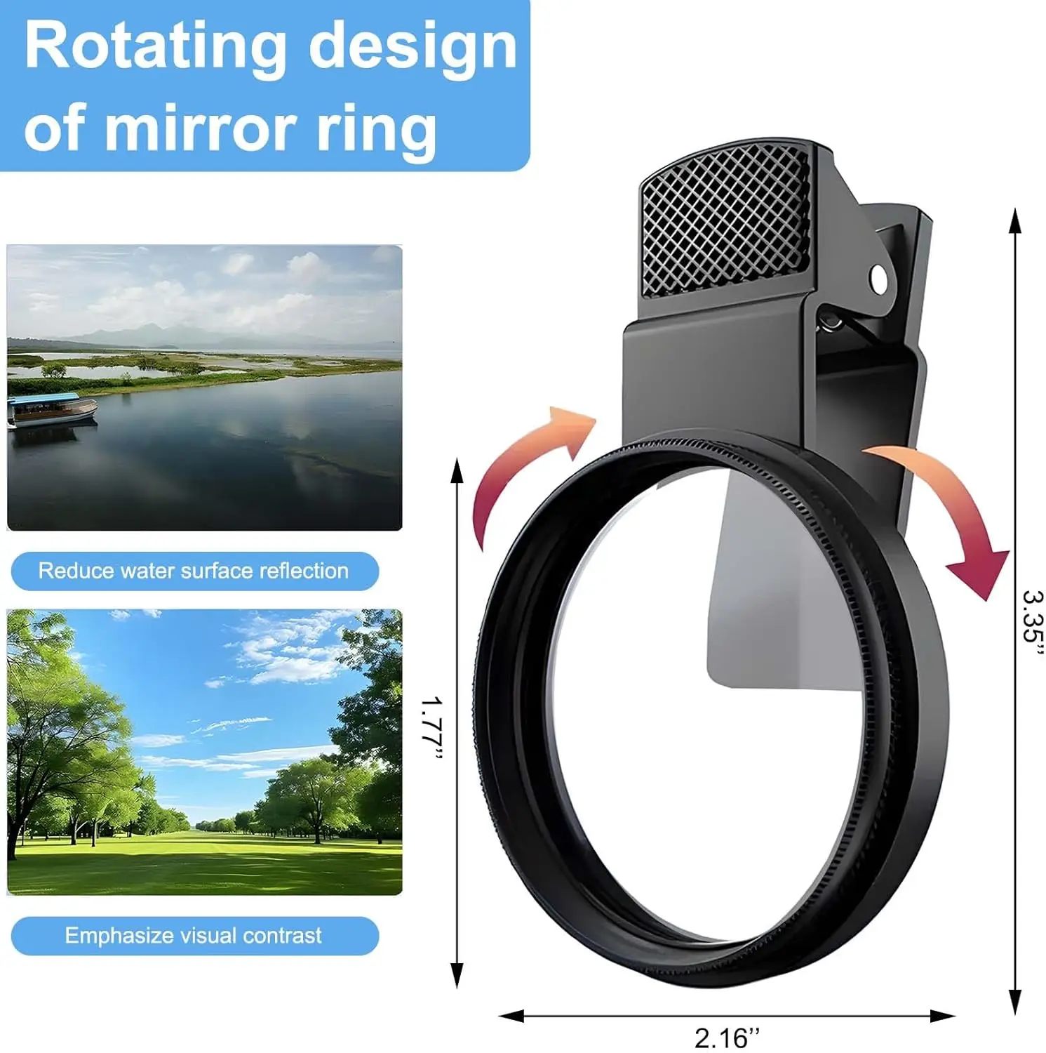MINI 52mmクリップ式スマホフィルターホルダーマウント - Lens Camera Clip のレビューと価格