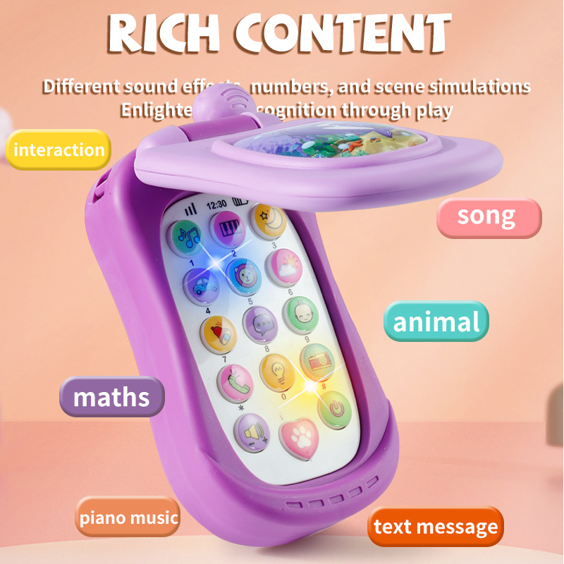 パズル早期教育音楽携帯電話漫画シミュレーションフリップ電話赤 - Phone Accessories Baby のレビューと価格