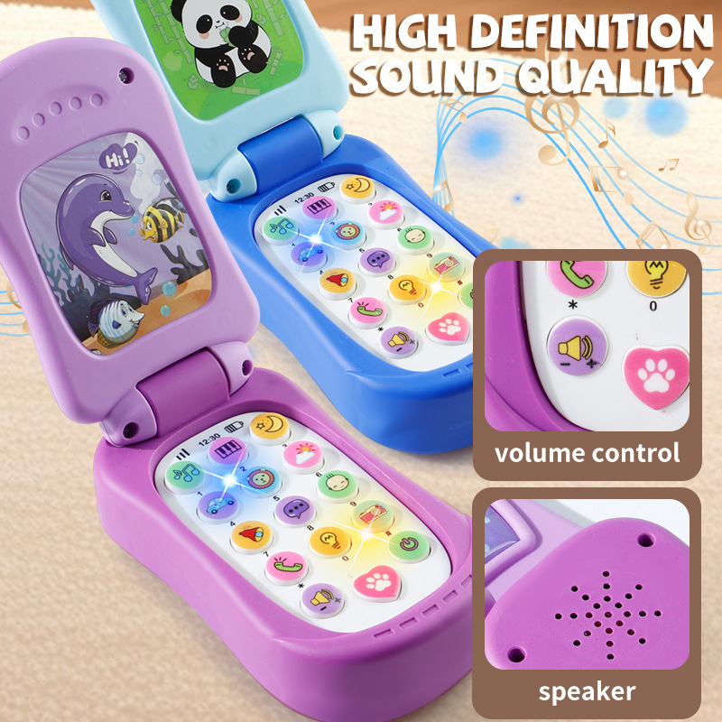 パズル早期教育音楽携帯電話漫画シミュレーションフリップ電話赤 - Phone Accessories Baby のレビューと価格
