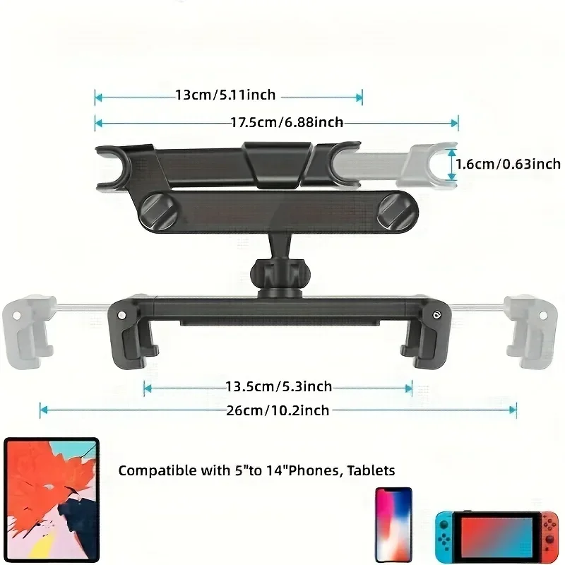 折りたたみ式車載電話ホルダー後部座席タブレットマウント子供用 - Phone Accessories Baby のレビューと価格