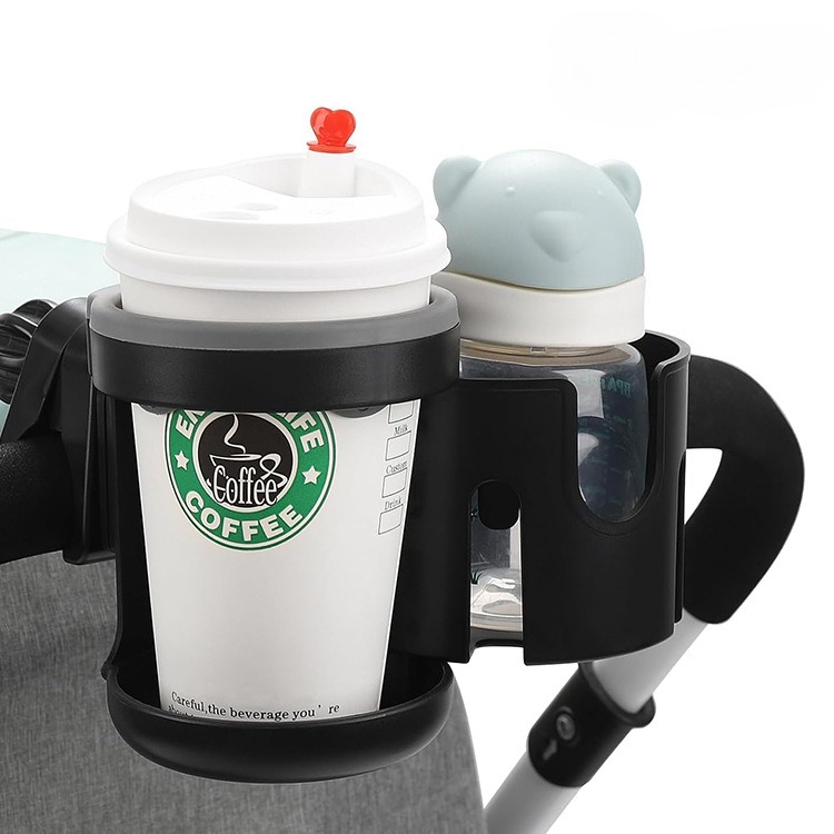 ベビーカーカップホルダー 2 in1 調節可能なミルクボトル - Phone Accessories Baby のレビューと価格
