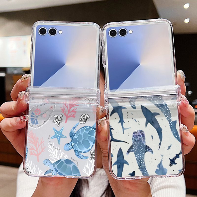 サメの殻デザインのスマホケース Samsung Galaxy - Phone Case Clear のレビューと価格
