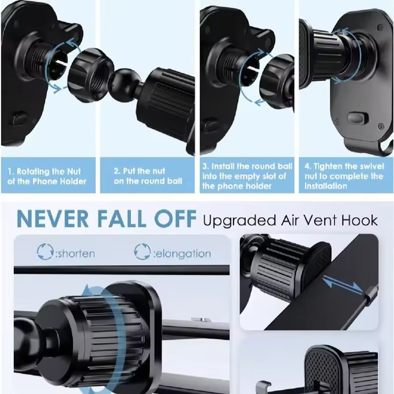 ユニバーサルカーフックベースフォンホルダー 重力式モバイルス - Phone Accessories Website のレビューと価格