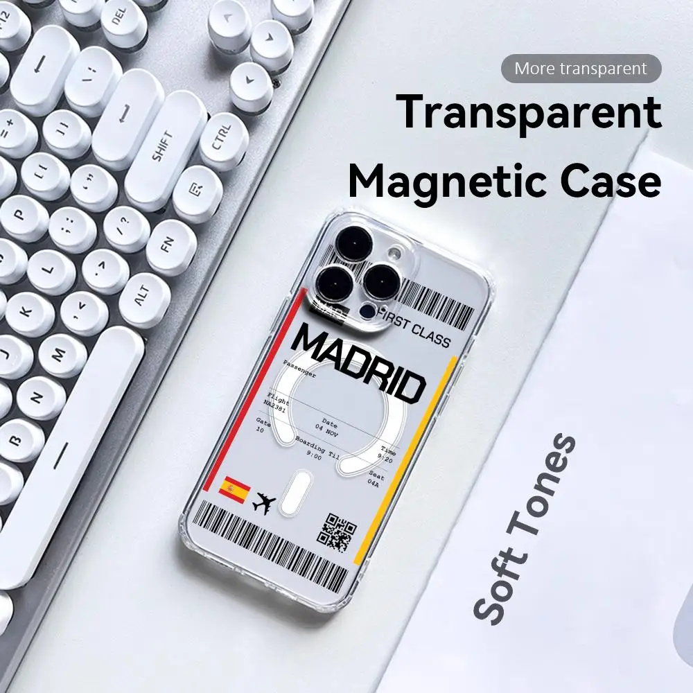 旅行用飛行機チケット スペイン柄 iPhone 17 16  - Phone Case Clear のレビューと価格