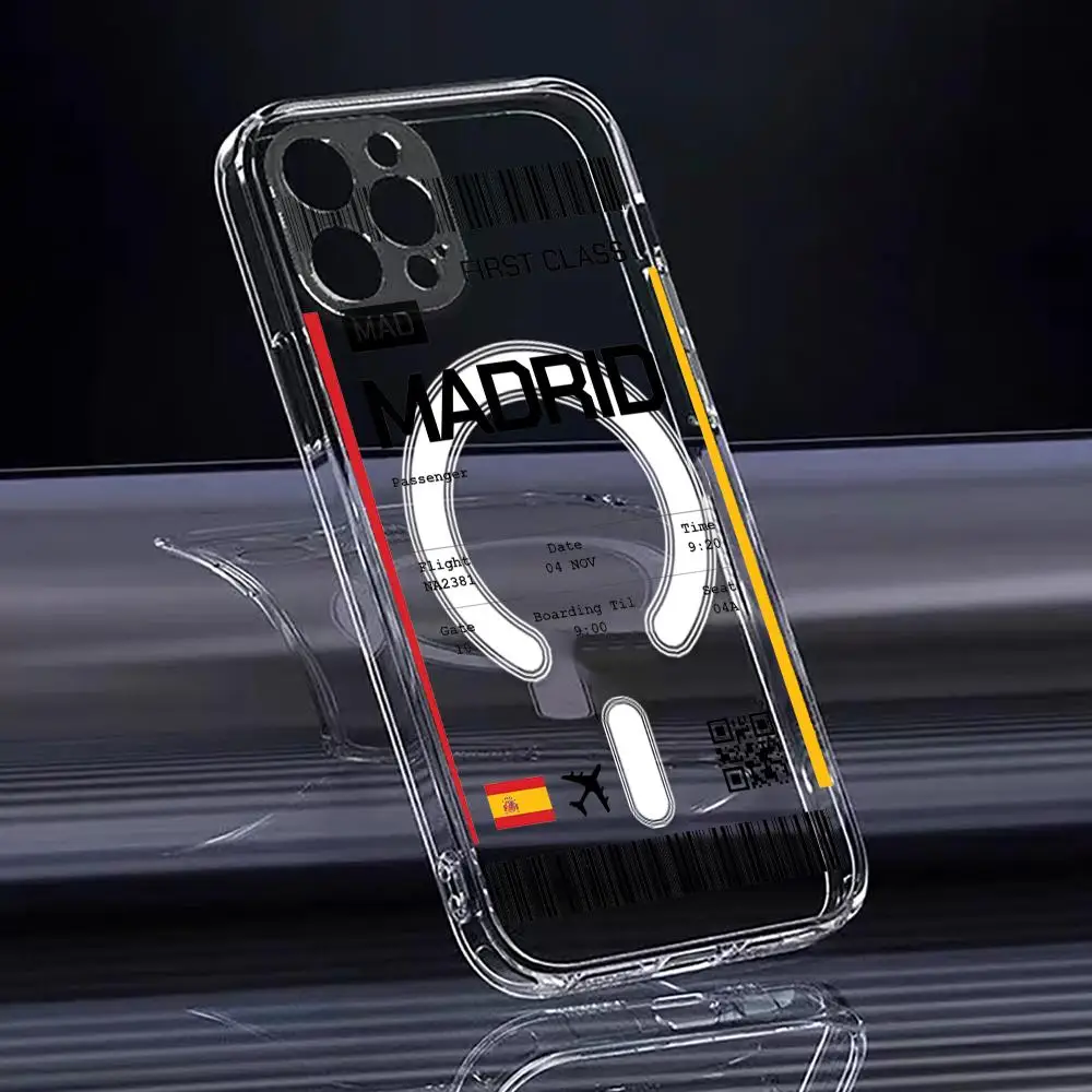 旅行用飛行機チケット スペイン柄 iPhone 17 16  - Phone Case Clear のレビューと価格