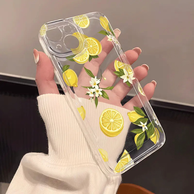 サマーフルーツレモンフラワークリアスマホケース Samsun - Phone Case Clear のレビューと価格